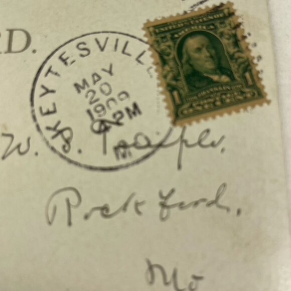 Antique Victorian Postcard 1909 You Ought to be With Me Canoeing u - Picture 4 of 4